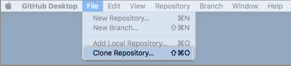 clone using GitHub Desktop on Mac